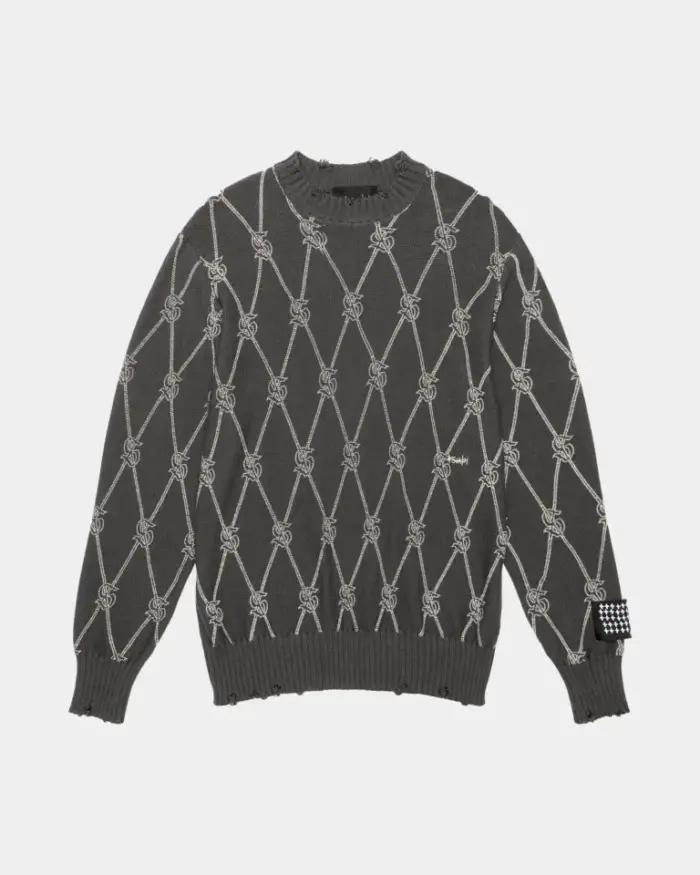 Ksubi Diamond Dollar Knit Crew Grey